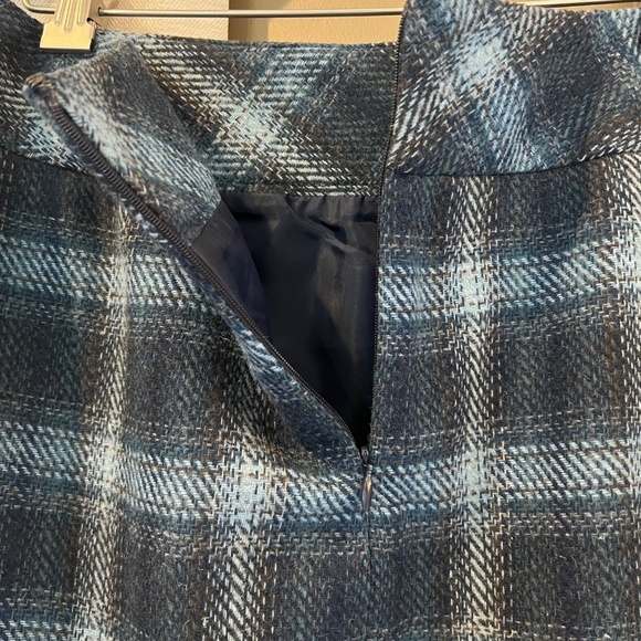 Talbots Women's Blue Plaid Lined Skirt, Academia, Size 6 Petite - Picture 6 of 10